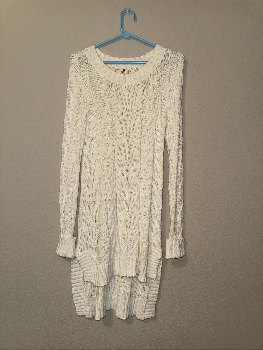 L.A. Hearts Cream Cable Knit Sweater